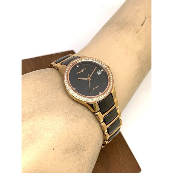 Roberto Bianci Women\'s Watch RB2951 Quartz Rose Gold Black Ceramic 28mm main image 4